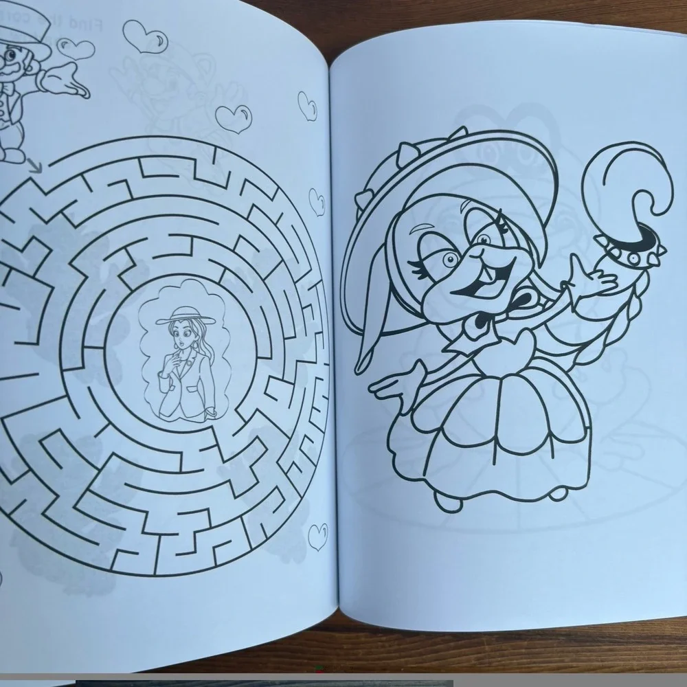 Super Mario Activity Book for Kids Coloring Puzzles Mazes Paperback